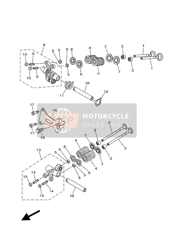 Yamaha NMAX 150 2018 Klep voor een 2018 Yamaha NMAX 150